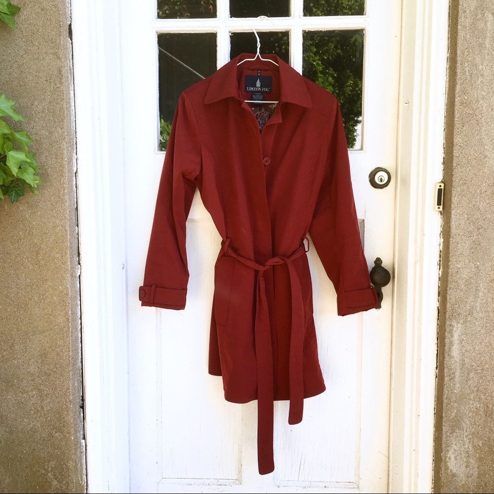 London Fog Red Trenchcoat
